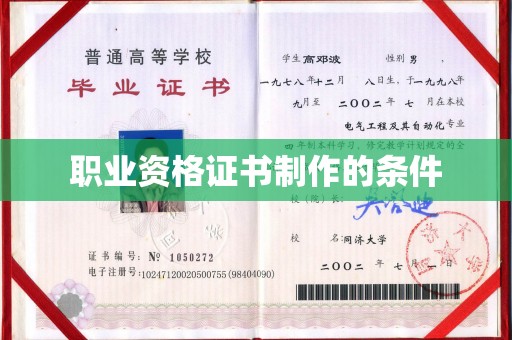 汤旺河职业资格证书制作的条件