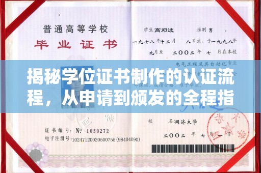 汤旺河揭秘学位证书制作的认证流程，从申请到颁发的全程指南