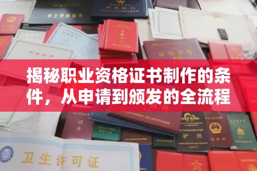 汤旺河揭秘职业资格证书制作的条件，从申请到颁发的全流程解析