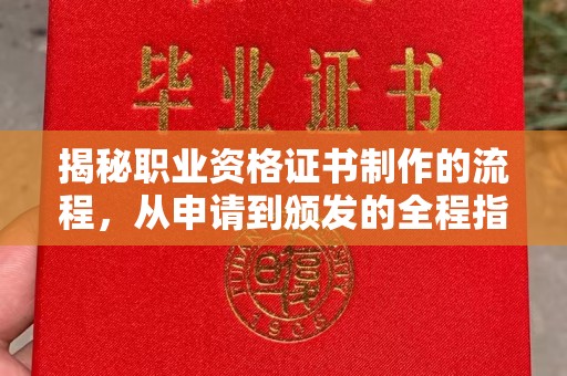 汤旺河揭秘职业资格证书制作的流程，从申请到颁发的全程指南